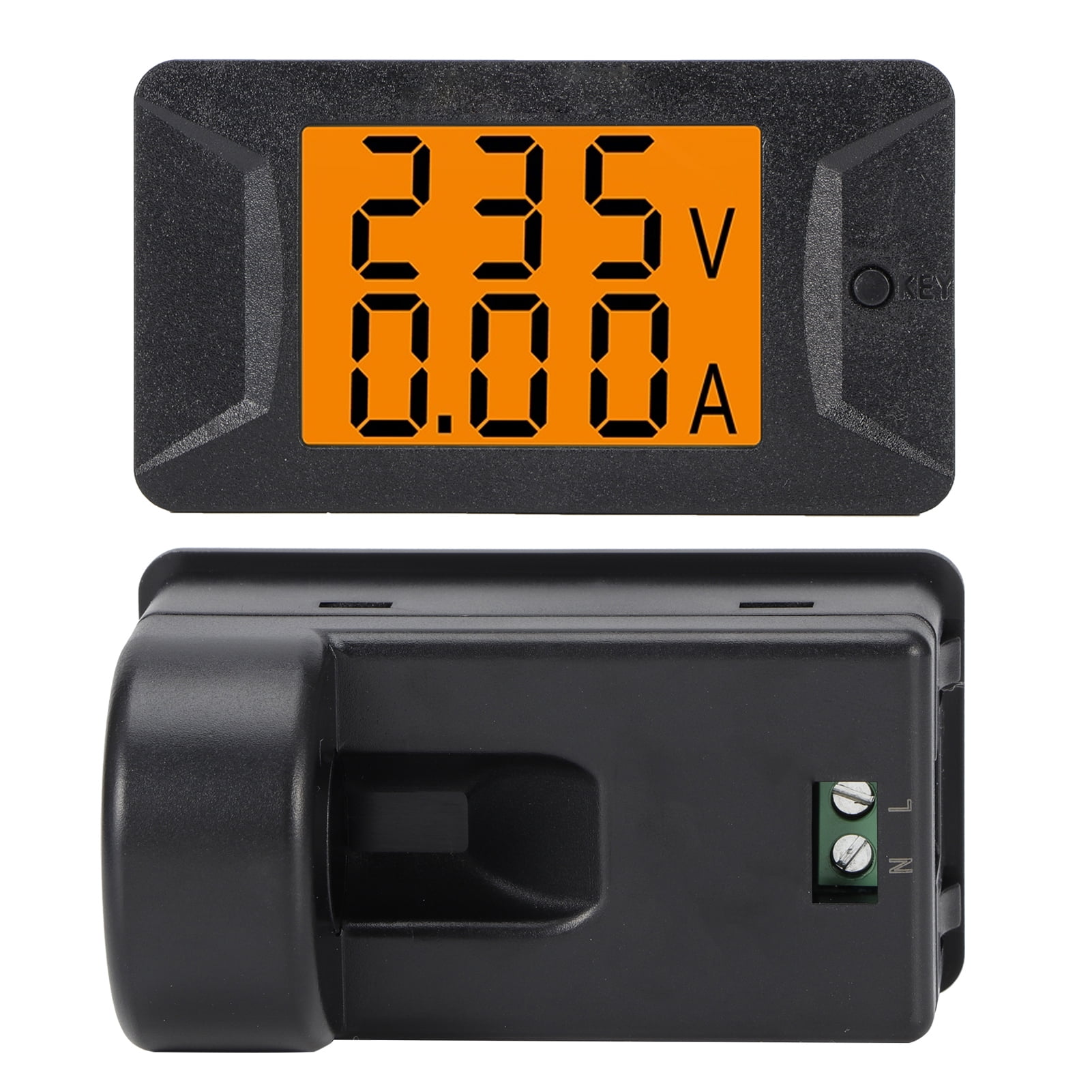 Digital AC Voltage  Current Meter, 40,400V, 0,100A, LCD Display  Backlight