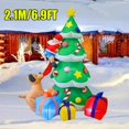thumbnail image 1 of 1,8 m decoración navideña juguete inflable regalo muñeco de nieve pingüino luces LED integradas interior exterior fiesta de año nuevo decoración de jardín, 1 of 6