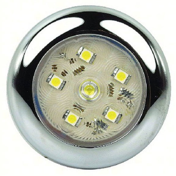 Fultyme RV 1158 LED Sealed Utility Light with Chrome Trim Ring