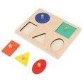 thumbnail image 1 of Knob Puzzle Toy, Geometric Shape Knob Puzzle Safe 5 Color Ergonomic  For Home For Baby, 1 of 8