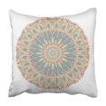 thumbnail image 1 of RYLABLUE Colored Mandala With Floral Of Leaves And Berries In Pastel Colors Intricate Pillowcase Cover 18x18 inch, 1 of 1