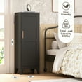thumbnail image 5 of Metal Locker with Locking Door, 46" H Metal Storage Locker with 2 Adjustable Shelves, Small Locker Cabinets for Office Garage School Gym (1 Door, Black), 5 of 8