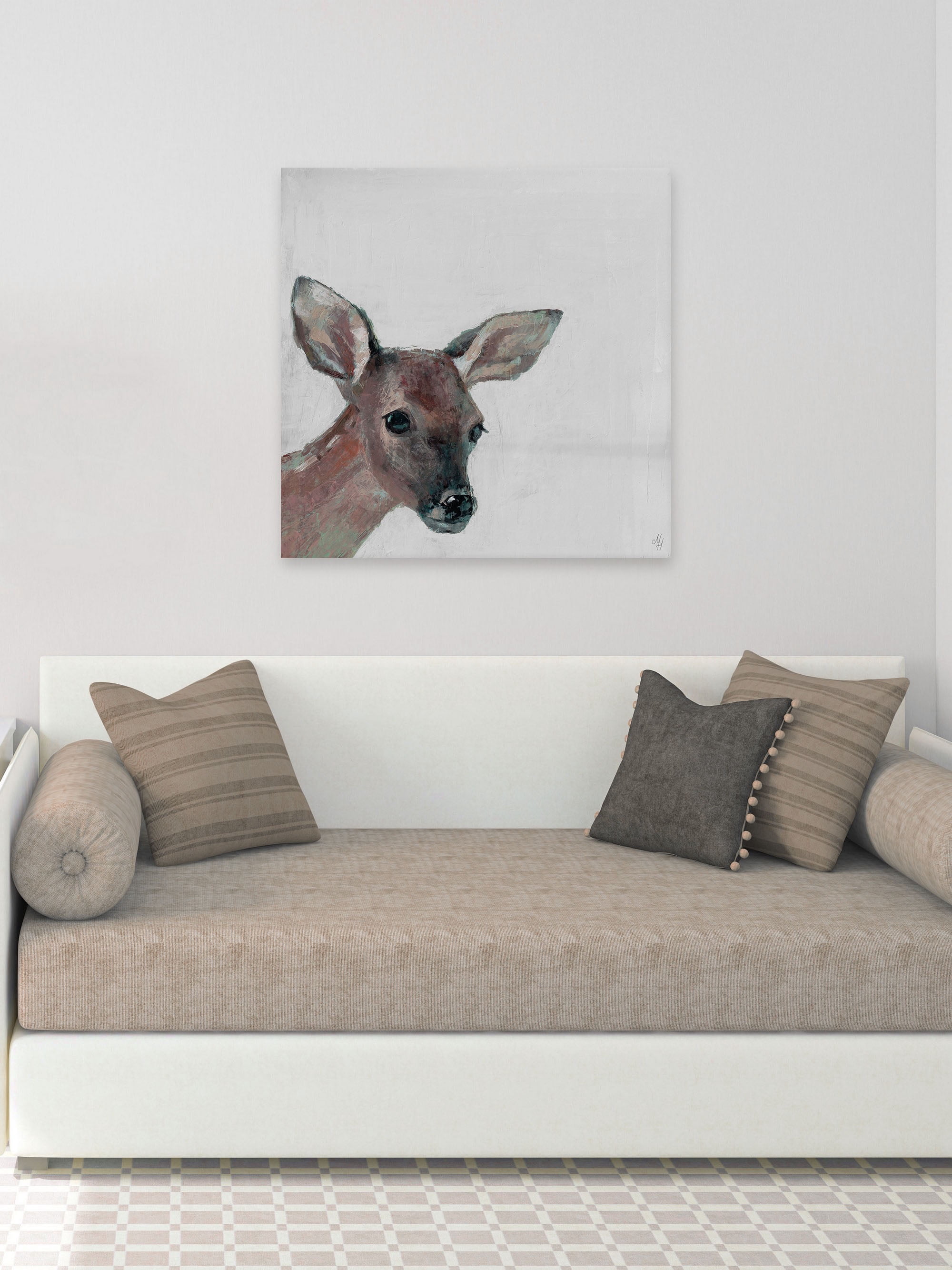 Marmont Hill Bonjour Fawn II Canvas Wall Art