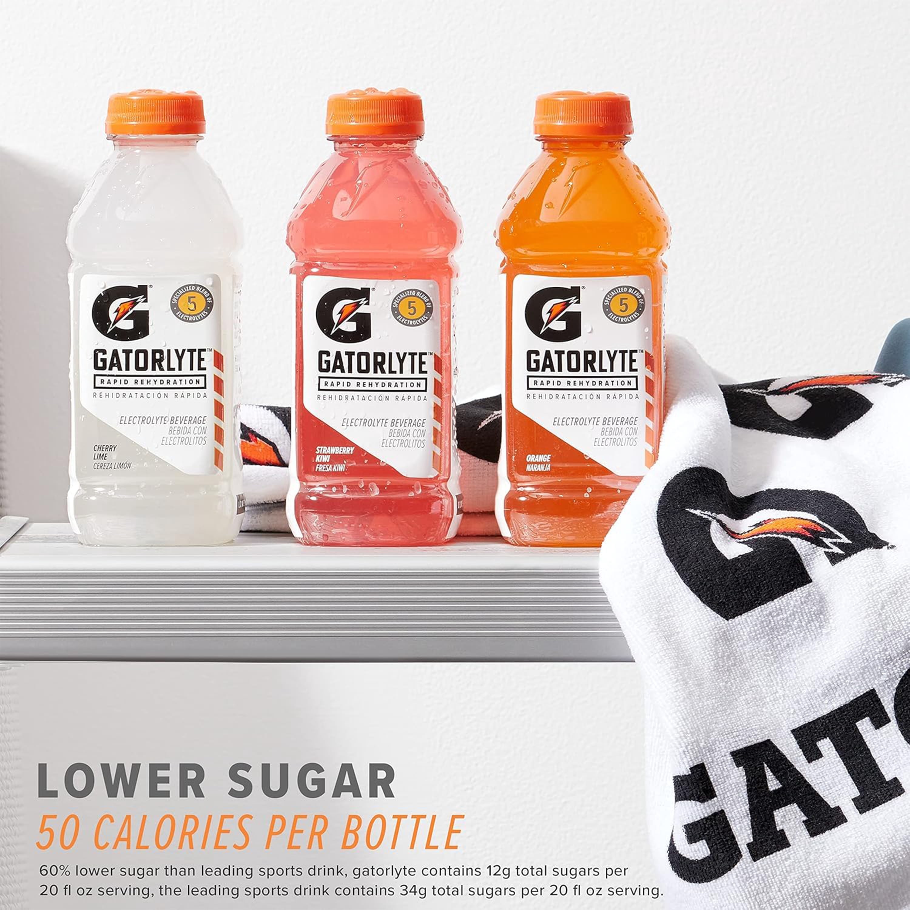 Gatorade Gatorlyte Rapid Rehydration Electrolyte Beverage, Tropical Coconut, 20 fl oz, 12 Count Bottles