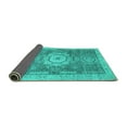 thumbnail image 2 of Ahgly Company Indoor Rectangle Abstract Turquoise Blue Modern Area Rugs, 2' x 5', 2 of 4