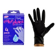Other Accessories: Diane Medium Reusable Black Latex Color Gloves ( 4 pack)