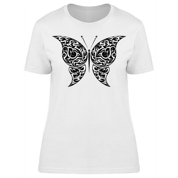 Tribal Tattoo Butterfly Art T-Shirt Women -Image by Shutterstock, Female 3X-Large