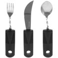 thumbnail image 1 of Tableware Stainless Steel Rubber Plastic Handle Anti-shake Adaptive Bendable Knife Cutlery Elder, 1 of 6