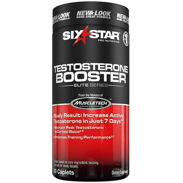 Six Star Testosterone Booster Supplement for Men, Enhances Training Performance & Muscle Growth, Maintain Peak Testosterone, 60 Caplets - Walmart.com - Walmart.com
