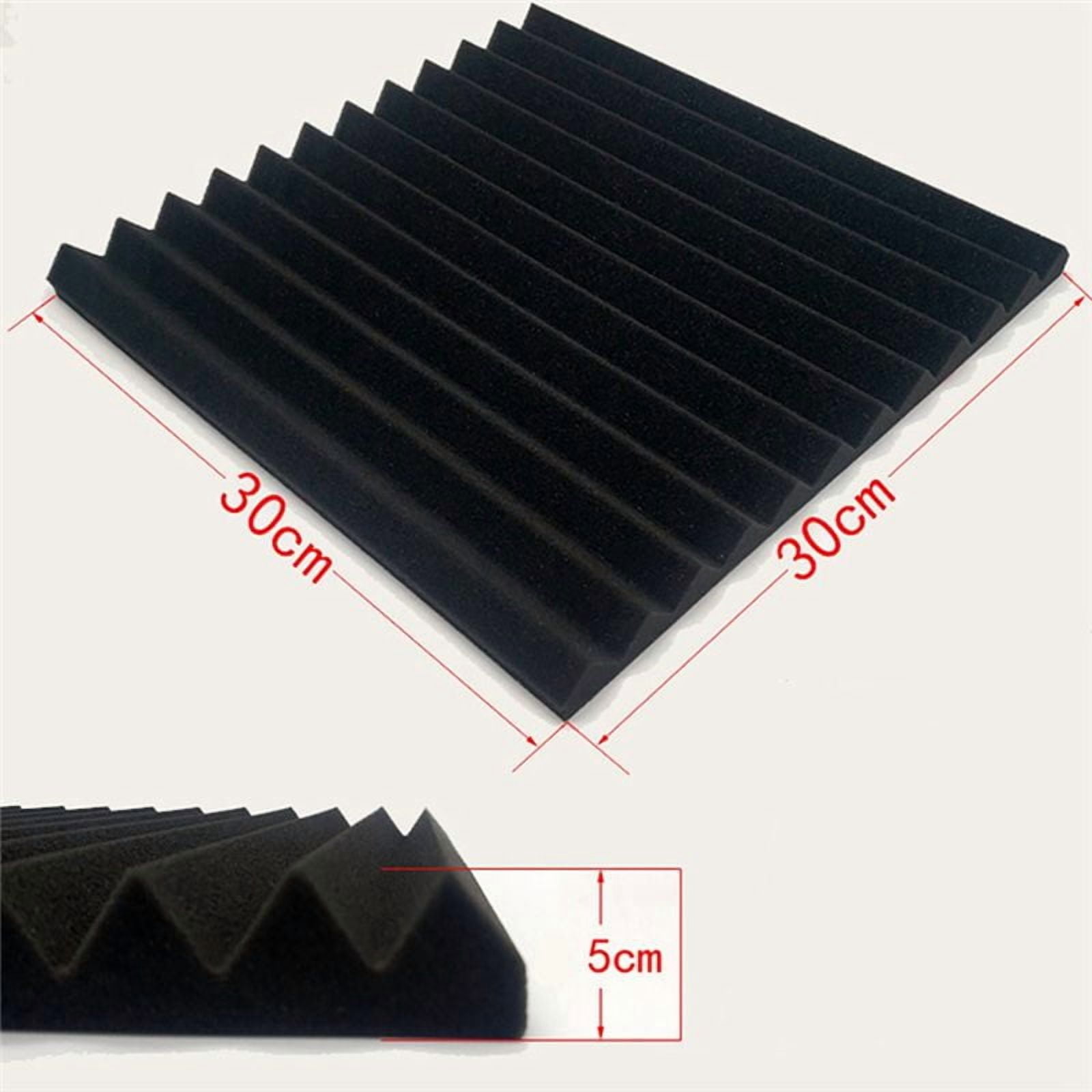 Acoustic Foam Panels 12 Pcs, Soundproof Wall Panels 30x30x5cm, High Density Sound Absorbing Panel for Walls White