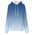 thumbnail image 3 of UAMVSH Hoodies for Women Plus Size Fall Long Sleeve Drawstring Pullover Tops Fashionable Gradient Color Basic Hooded Sweatshirts with Pockets(X-Large,Sky Blue), 3 of 4