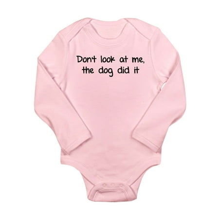 

CafePress - Don t Look At Me The Dog Did It Long Sleeve Infan - Long Sleeve Infant Bodysuit