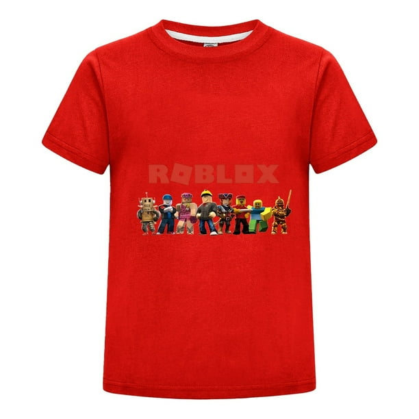 Camiseta Infantil Roblox con Diseño Gamer para Niños, Playera de Algodón con Personajes, Ideal para Regalos y Uso Diario, Verano Fresco