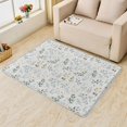 thumbnail image 2 of Eucalyptus Rugs for Living Room Bedroom - Flower Rug 3x4 - Leaves Carpet for Home Decor - Washable Non Slip Patterned Indoor Small Area Rug - Soft & Low Pile (ZK&645), 2 of 7