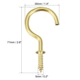 thumbnail image 4 of Uxcell 2.8" Small Screw Eye Hooks Self Tapping Screws Carbon Steel Golden 20Pcs, 4 of 4