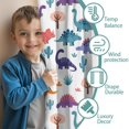 thumbnail image 3 of Blackout Kids Curtains,White Dinosaurs Trees Cacti Pattern Childrens Insulated Curtains Set Of 2,Bedroom Essentials,Toddler Room Decor 42"x54", 3 of 5