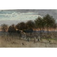 thumbnail image 2 of Félix Brard 14x11 Gold Ornate Wood Frame and Double Matted Museum Art Print Titled - View of Rue Lakanal at Grand Montrouge (1895), 2 of 4
