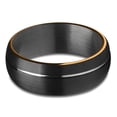 thumbnail image 2 of Black Tungsten Wedding Ring,Matte Finish Ring,Engagement Ring,Rose Gold Wedding Ring,Tungsten Carbide Ring, 2 of 4