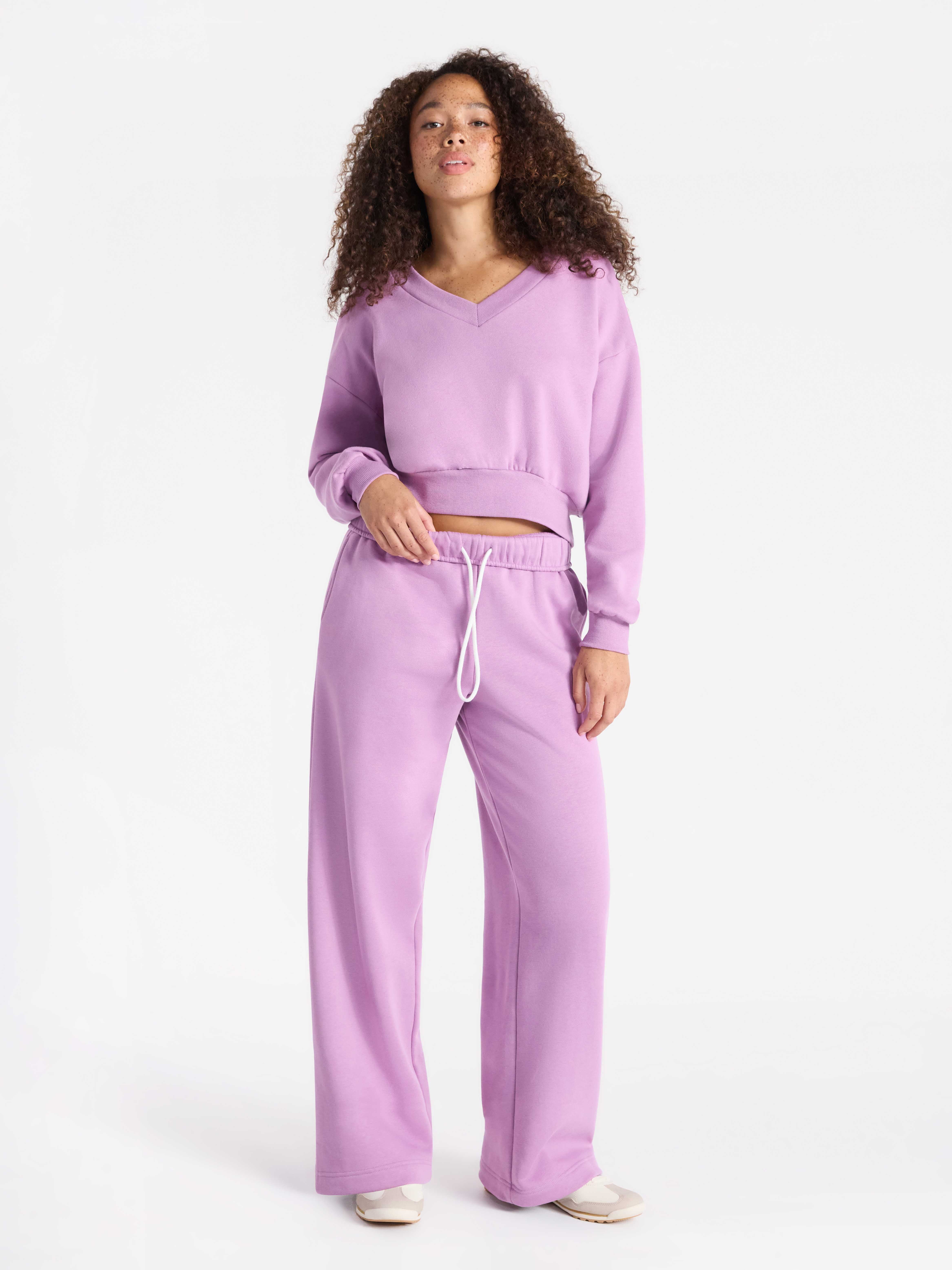 No Boundaries Soft Fleece Wide Leg Pants, 30” Inseam, 1 or 2-Pack, Women’s XXS-4X