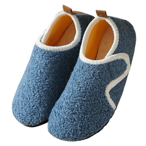 Unisex piel esponjosa Zapatos para ajustables para hombres y mujeres (Azul 42-43)