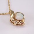 thumbnail image 2 of Silver Shop Women's 14K Yellow Gold Finish Silver Heart Cut Lab Created Fire Opal Love Pendant, 2 of 4