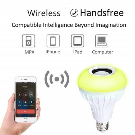 

Bluetooth Speaker Smart LED Bulb E27 RGB Light 12W Music Dimmable Wireless LED Bulb With 24 Keys Remote Control