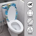 thumbnail image 3 of HELLHERO Ocean World Pattern 2-Piece Toilet Lid Cover Set Soft Elastic Fabric, Stretch, Toilet, 3 of 8