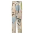 thumbnail image 5 of Abstract Pastel Painted Shapes Winter Female Pants Flannel High Waist Women Pants Lady Warm Straight Leg Plush Trousers, 5 of 7
