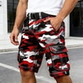thumbnail image 2 of CONZONE Mens Cargo Shorts Buttons Summer Shorts For Men Camouflage Lightweight Loose Fit Outdoor Shorts With Pockets, 2 of 5