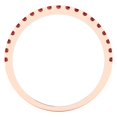 thumbnail image 5 of 0.57 ct Brilliant Round Cut Natural Garnet 18K Rose Gold Stackable Band SZ 5, 5 of 6