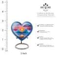 thumbnail image 2 of MUKTIVE Beach Burial Urns for Human Ashes Adult Female, Keepsake Blue Heart Cremation Urn for Human Ashes Adult Male, Decorative Sunset Memorial Urn for Mom & Dad Funeral Gift, 3 Inch, 2 of 7