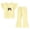 Yellow 2, variant on BLTIBY Toddler Girls 2 Piece Outfits Cute Fashion Ruffle Sleeve Tank Top and Flare Pants Sets Beige 3-4 Years