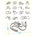 thumbnail image 5 of Coogam Metal Wire Puzzle Set of 16 with Pouch,Brain Teaser IQ Test Disentanglemen Iron Link Unlock Interlock Game Toy for Kids Adults Challenge, 5 of 8