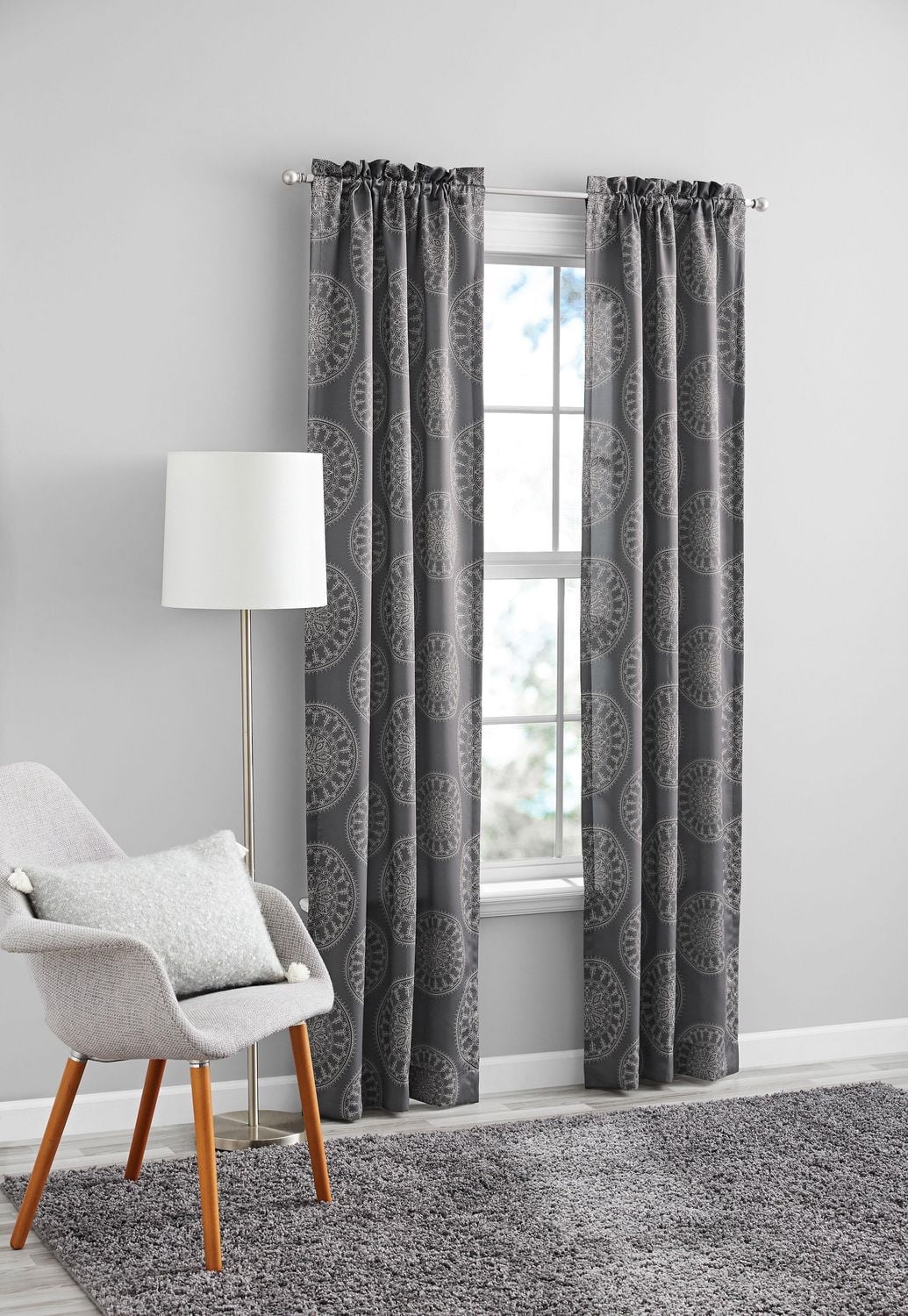 Mainstays Room Darkening 84" Rod Pocket Window Panel Pair