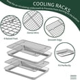 thumbnail image 4 of Quarter Sheet Pan With Rack Set [2 Baking Sheets + 2 Racks]  Stainless Steel Cookie For And Wire - Rust & Warp Resistant Nonstick Size 12 X 9.8 1 Inch, 4 of 7