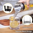 thumbnail image 5 of GLASKEY Glass Water Carafe with Lid,1200ml Glass Juice Pitcher with Stainless Steel Gravity Lid,Clear Water Pitcher for Ice Tea, Lemonade, Coffee,Juice Beverage, 5 of 12