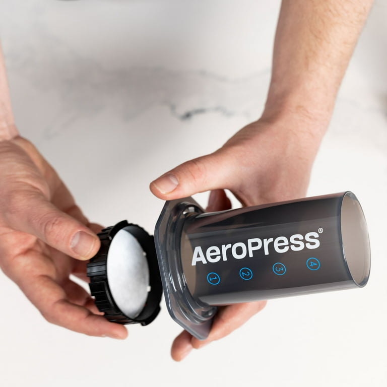 Aeropress Go Portable Coffee Press, 1-3 Cups (350 Filters Included)