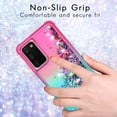 thumbnail image 4 of Galaxy A03S Case,Samsung 03S Case with HD Screen Protector,Gradient Quicksand Glitter Liquid Floating Waterfall Durable Girls Cute Phone Case for Samsung Galaxy A03S (Purple/Blue), 4 of 15
