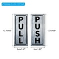 thumbnail image 2 of Uxcell Señal de Puerta de Empuje y Tirar 2"x5" Adhesiva Vertical Sticker Plateado 4 Set, 2 of 6