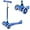 Blue, variant on WYDK Kids Mini Kick Scooter Toy w/ Light-Up Wheels, Height Adjustable T-Bar, Foot Break - Blue