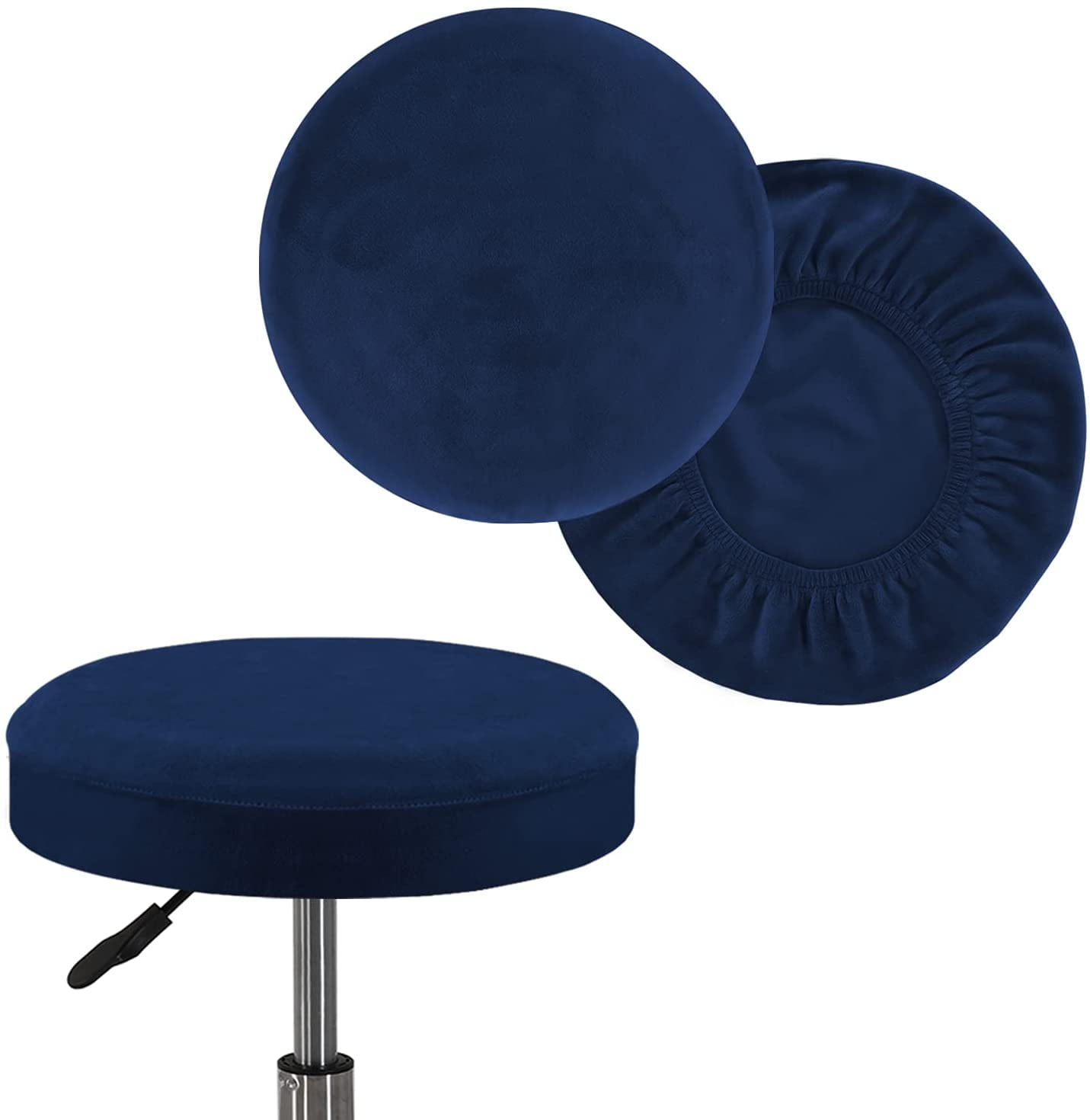 Details about   Home Stool Cover Round Elastic Slipcover Chair Protector Seat Cushion PU Leather 
