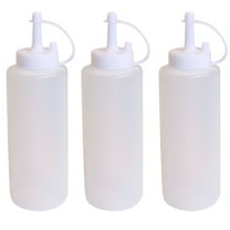 3pc Clear Plastic Squeeze Bottle Condiment Dispenser Ketchup Mustard Sauce 22 Oz