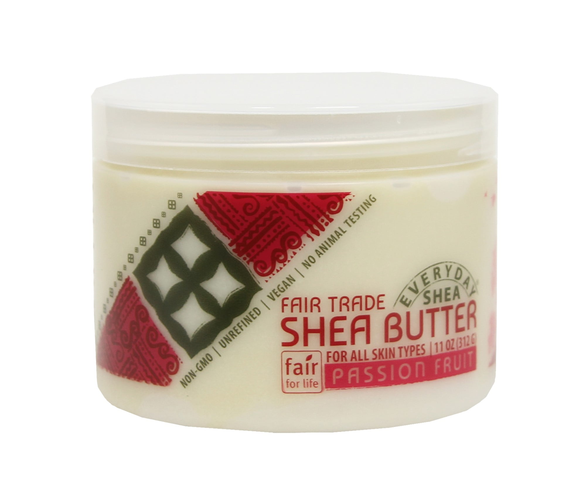 Alaffia Pure Unrefined Shea Butter, Passion Fruit. Deeply Hydrates And Moisturizes Skin. Suitable For All Skin Types. Fair Trade, Cruelty Free, No Parabens, Vegan. 11 Oz