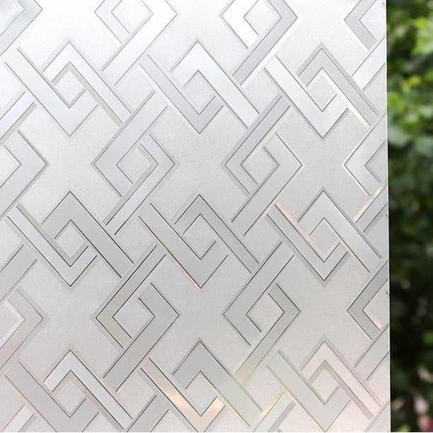 Película Decorativa para Ventanas Película de Privacidad para Ventana Vinil para Vidrio Adherencia Electrostática Anti UV Geometría
