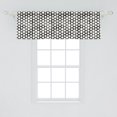 thumbnail image 2 of Ambesonne Geometric Valance Pack of 2, Hexagon Modern Style Art, 54"X18", Ivory Charcoal Grey, 2 of 4