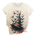 thumbnail image 6 of QQZ Loose Fit Short Sleeve Halloween T Shirts For Women, Witch Ghost Pumpkin Bat Haunted House Graphic Womens Halloween Shirts For Pumpkin Patch Trick Or Treat Halloween Casual Outings, 6 of 6