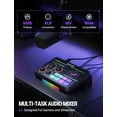 thumbnail image 3 of FIFINE WSC8 Gaming Audio Mixer for XLR Microphone, Game and Chat Mix Button with Software, 3 Channel Audio Interface for Volume Control, 48V Power, 3 of 10