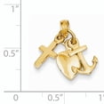 thumbnail image 2 of 14K Yellow Gold Faith, Hope & Charity Charm, 2 of 2