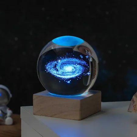 

Cosmos Series Crystal Ball Night Lights Milky Way Moon Desktop Bedroom Small Ornaments Creative Birthday Gifts