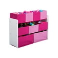 thumbnail image 3 of Delta Children Organisateur de Jouets de Luxe à Bacs Multiples avec Bacs de Rangement, Blanc/rose, 3 of 4